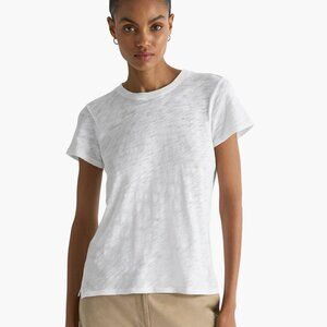 New ATM Slub Jersey Schoolboy Crewneck Short Sleeve White Tee Medium NWT